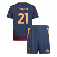 Billiga AS Roma Paulo Dybala #21 Barnkläder Tredje fotbollskläder till baby 2024-25 Kortärmad (+ Korta byxor)